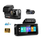 Cumpara ieftin Camera Auto iSEN Z66 Dash Cam 4G LTE, Dual Camera 4K + 1080P, Ecran 2 , 128MB RAM, 128MB ROM, GPS, WiFi, ADAS, BSD, Monitorizare Parcare