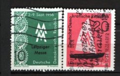 GERMANIA (DDR) 1956 &amp;ndash; TARG LEIPZIG. SERIE STAMPILATA SUPRATIPAR VALOARE 20, F143 foto
