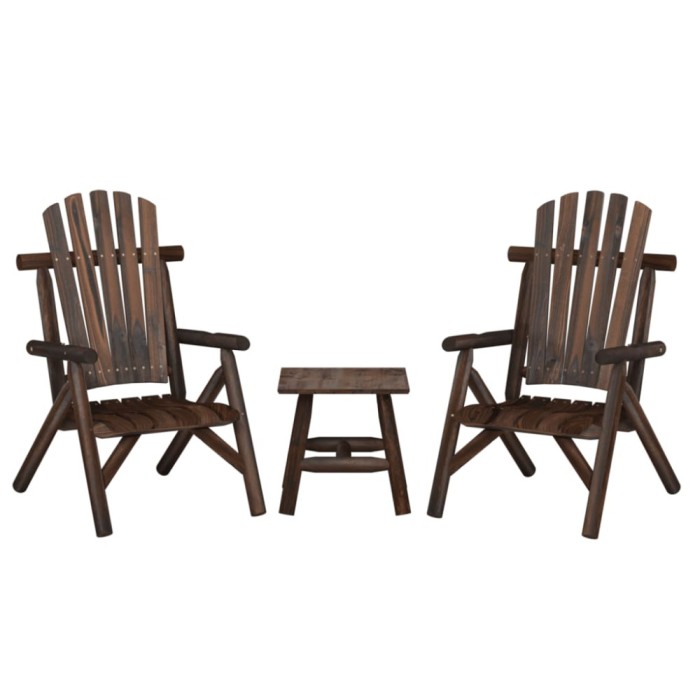 Gossi set mobilier de gradina, 3 piese, lemn masiv de molid