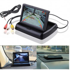 Monitor auto LCD 4,3" ,pliabil,ecran color pliabil, rezoluție 800 x 480