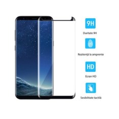 Folie protectie de sticla 9H pentru Samsung Galaxy S9, Negru