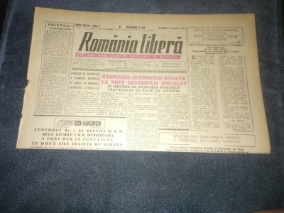 ZIARUL ROMANIA LIBERA 13 AUGUST 1949 foto