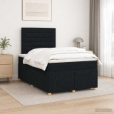 Cumpara ieftin Pat boxspring cu saltea Negru 120 x 200 cm Tesatura