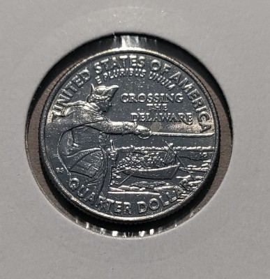 25 centi SUA - 2021 D - CROSSING THE DELAWARE (aUNC) foto