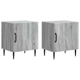 vidaXL Dulap de noapte 2 pcs Sonoma gri 43 x 34,5 x 50 cm 894808