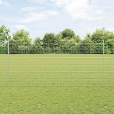vidaXL &Icirc;ngrădire cu st&acirc;lpi Argintiu 1.5 x 10 m Oțel 3336150