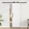 Ușa glisantă cu set de hardware Alb 61x198.5 cm din lemn masiv de pin