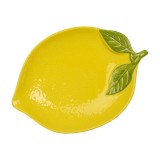 Cumpara ieftin Bol ceramica galbena verde Lamaie 25x18x3 cm