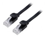 Patch cord U/UTP 6 litat Cu PVC negru 10m 32AWG cablu plat, Baseus