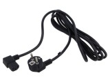 Cablu 3x1mm&sup2; CEE 7/7 ştecăr unghi 90&deg; IEC C13 mamă POS