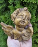 HERUVIM VINTAGE SCULPTAT MANUAL &Icirc;N LEMN DE ARȚAR