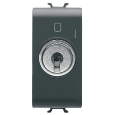 Intrerupator cu cheie 1M Gewiss Chorus negru GW12006