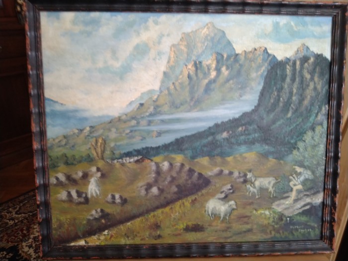 Vand tablou ciobabas cu oi