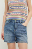 Medicine pantaloni scurti jeans femei, neted, medium waist