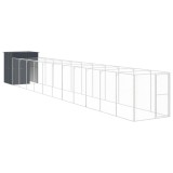 Cusca caine cu tarc antracit 165x1271x181 cm otel galvanizat GartenMobel Dekor, vidaXL