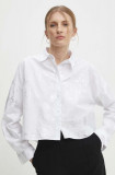 Cumpara ieftin Answear Lab camasa din bumbac femei, culoarea alb, cu guler clasic, relaxed