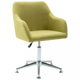 Scaun de sufragerie pivotant, verde, material textil