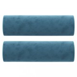 Cumpara ieftin Perne decorative, 2 buc., albastru, &Oslash;15x50 cm, catifea