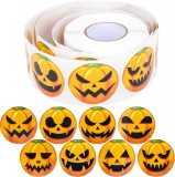 Rola cu 500 autocolante pentru Halloween Qpout, hartie, multicolor, 3,8 cm