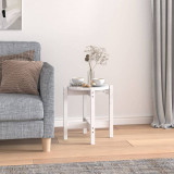 Cumpara ieftin Gossi masuta de cafea, alb, &Oslash; 42,5x45 cm, lemn masiv de pin