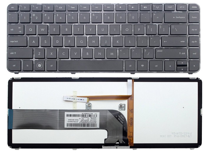 Tastatura laptop noua HP DV4-3000 Glossy Frame Black US Backlit