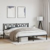 VidaXL Cadru de pat metalic cu tăblie, negru, 183x213 cm 374246