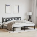 VidaXL Cadru de pat metalic cu tăblie, negru, 183x213 cm 374246
