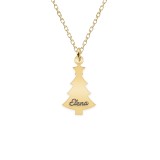 Magic Tree - Colier personalizat bradut si nume din argint 925 placat cu aur galben 24K
