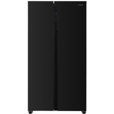 Side by side Heinner HSBS-H442NFBKE++, 442 l, No Frost, Clasa E, Display, H 176.5 cm, Negru