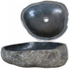 VidaXL Chiuvetă din piatră de r&acirc;u, 30-37 cm, oval