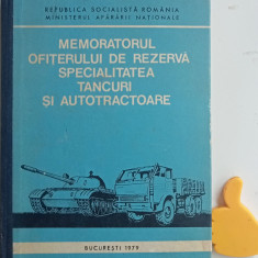 Memoratorul ofiterului de rezerva Specialitatea tancuri si autotractoare