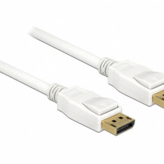 Cablu Displayport 1.2 4K T-T 5m Alb, Delock 84879