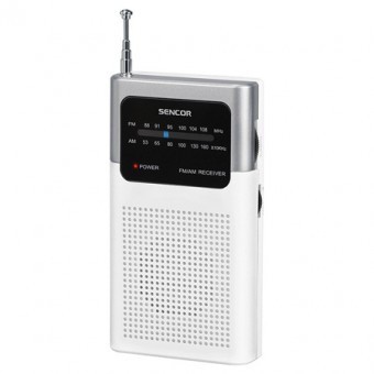 Mini radio portabil alb sencor foto