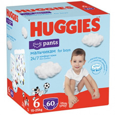 Scutece chilotel Huggies Virtual Pack 6, Boy, 15-25 kg, 60 buc