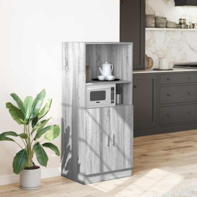 vidaXL Dulap de bucătărie, gri sonoma, 57x41,5x131,5 cm lemn prelucrat 860126 foto