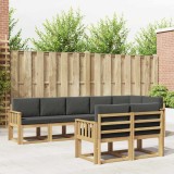 VidaXL Set de canapele de exterior 8 pcs Alb și antracit Poliester 3387801