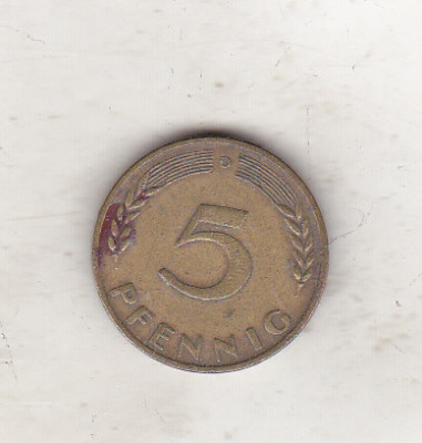 bnk mnd Germania 5 pfennig 1949 D foto