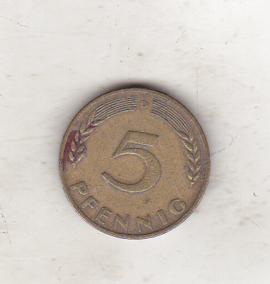 bnk mnd Germania 5 pfennig 1949 D