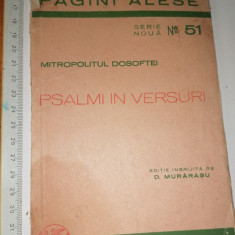 CARTE RUGACIUNI ...PSALMII / PSALMI IN VERSURI - MITROPOLITUL DOSOFTEI