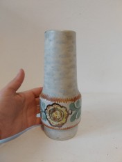 Vaza ceramica vintage Jasba Keramik 152 - 19 Germania MCM, anii 60, 19cm inaltime, Mid Century Modern Design