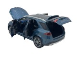 Macheta metal Mercedes GLE 1:24 albastru cu lumina, sunet, deschide usile