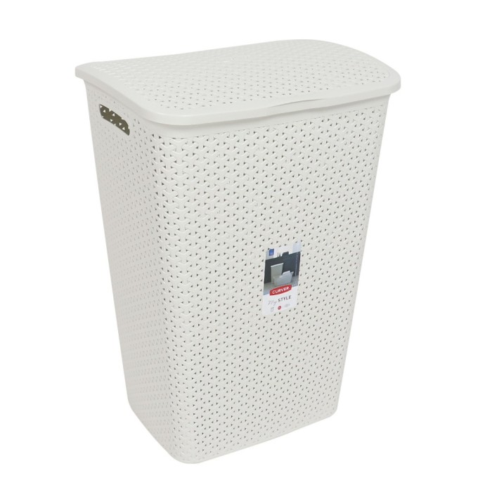 Cos de rufe My Style, plastic, alb, 42.8 x 33 x 60.4 cm, 55 L
