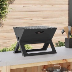 vidaXL Grătar exterior Negru 46 x 30 x 31 cm Oțel