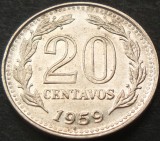 Cumpara ieftin Moneda 20 CENTAVOS - ARGENTINA, anul 1959 *cod 1529 A