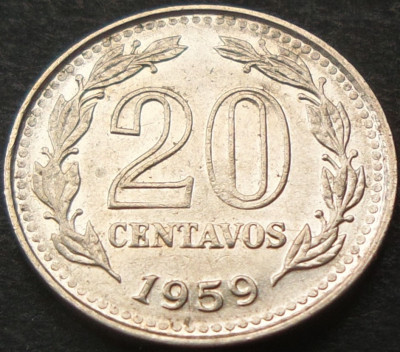 Moneda 20 CENTAVOS - ARGENTINA, anul 1959 *cod 1529 A foto