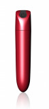 Glont Vibrator Ginger, 12 Moduri Puternice Vibratii, ABS, USB, Rosu Metalizat, 9.2 cm, Guilty Toys, Glamour
