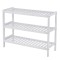 Suport depozitat incaltaminte, Artool, 3 polite, lemn bambus, alb, 70x26x55 cm