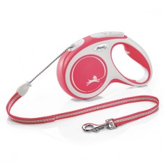 Flexi NEW COMFORT lesa M pana la 20kg, 5m cablu ? ro?u foto