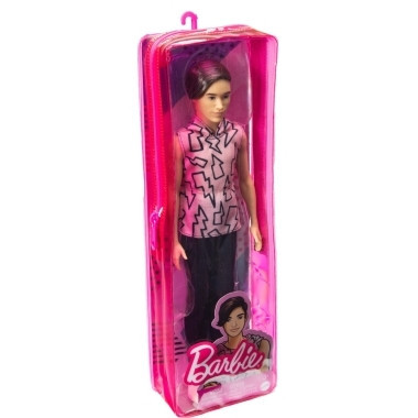 Barbie papusa baiat Fashionistas cu maiou cu imprimeu cu fulgere foto