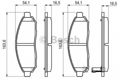 Set placute frana,frana disc NISSAN PATHFINDER III (R51) (2005 - 2012) BOSCH 0 986 494 151 foto